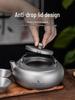 Essential 600ML Pure Titanium Tea Kettle with Anti-Scald Silicone Handle for Outdoor Camping.