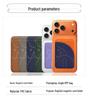 Compatible with Apple 17/16/15 Magnetic Phone Card Holder - Invisible Magnetic Back Sticker