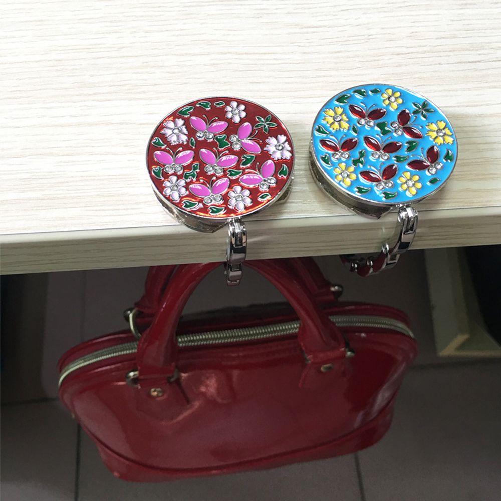 Metall Handtaschenorganizer Cloisonné Runder Tischhaken Innere Faltbare Taschenablage Mantelaufhänger