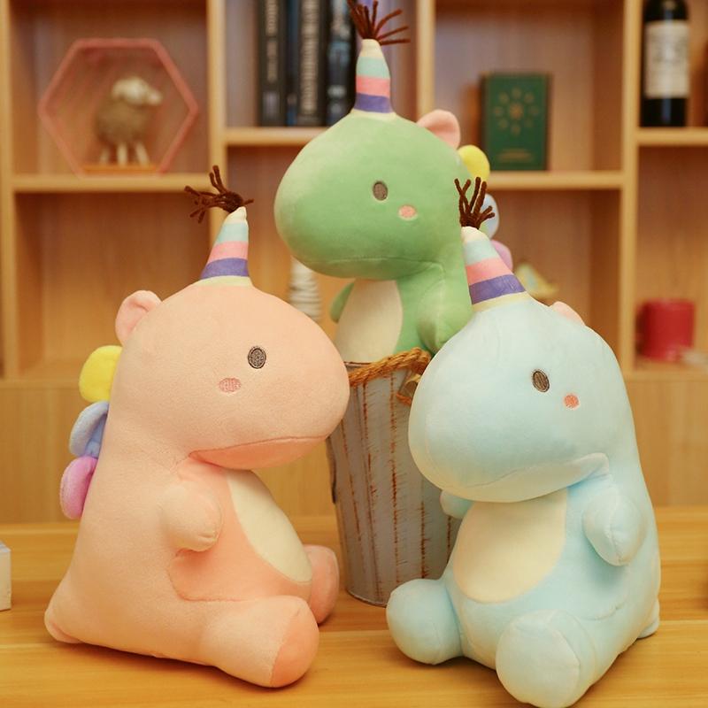 Cuscino Peluche Dinosauro Carino Happy Birthday Dinosauro Cuscino Imbottito Divano Letto Cuscino Lombare Cuscino Schiena per Dormire Decorazione