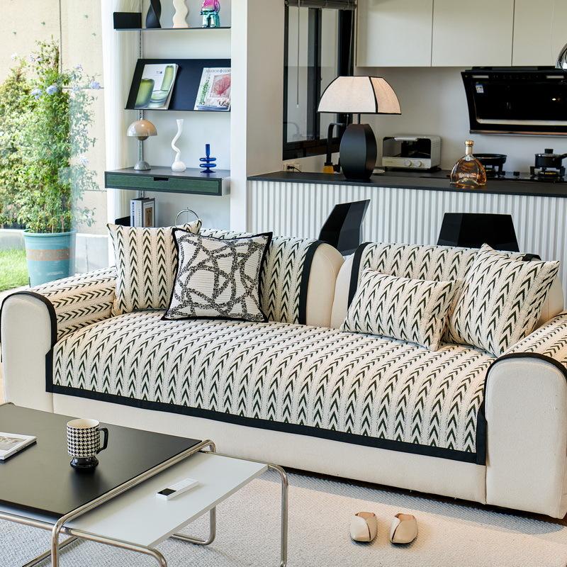 Chenier Sofa Cushion Universal In All Seasons  New Straight Row Sofa Seat Cushion Non-Slip Fixed Cover Cloth Towel Cover