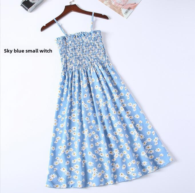 

Женское шифоновое платье-майка с цветочным принтом - Французский дизайн, Маленький размер One Size