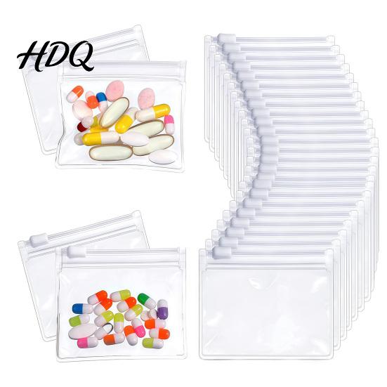 Hanging Slide Lock Bag Set Clear Bags Thick EVA Reusable Storage