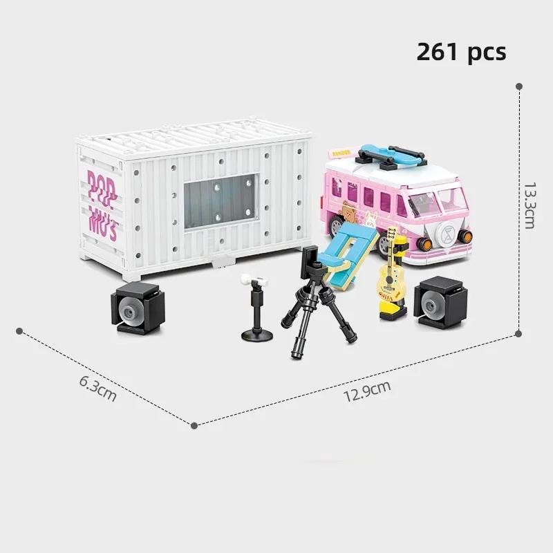 City Technical Car Speed Sports Car Building Blocks Racing Road Moc Brick Vehicle Educational Construction Toys