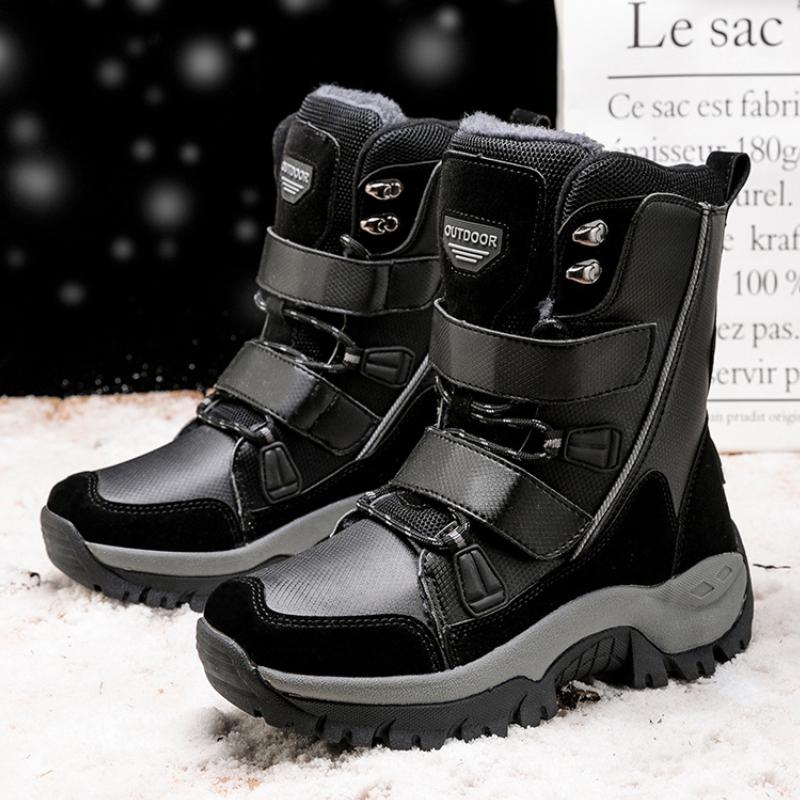 Trendy Mid Length Women's Boots 2024 Winter Thick Cotton Shoes Warm Snow Boots Thick Sole Anti Slip Wear-resistant Women's Shoes