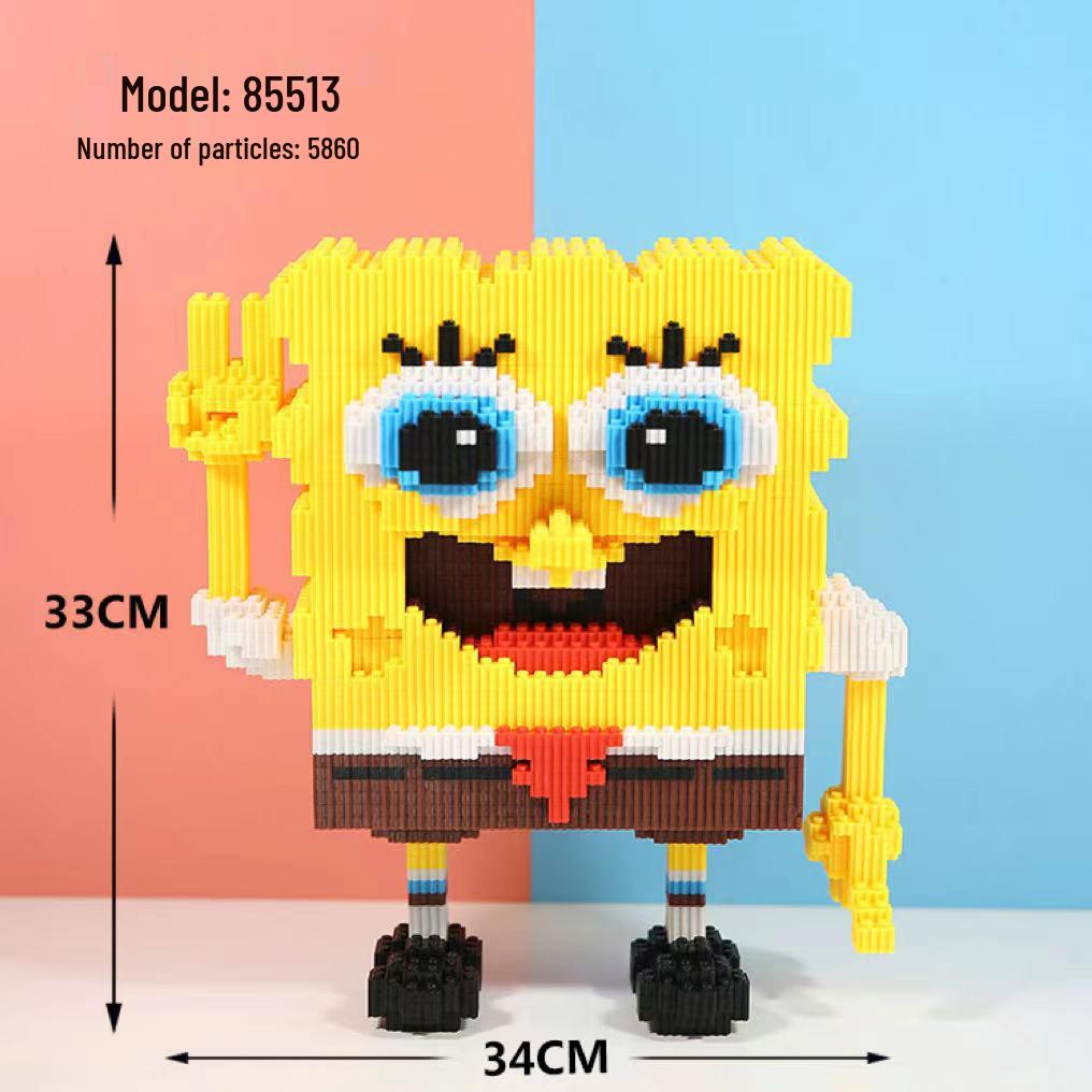 Girls' Compatible Lego: Violent Bear Building Block Series - Educational Micro-Block Interlocking Toys & Gifts