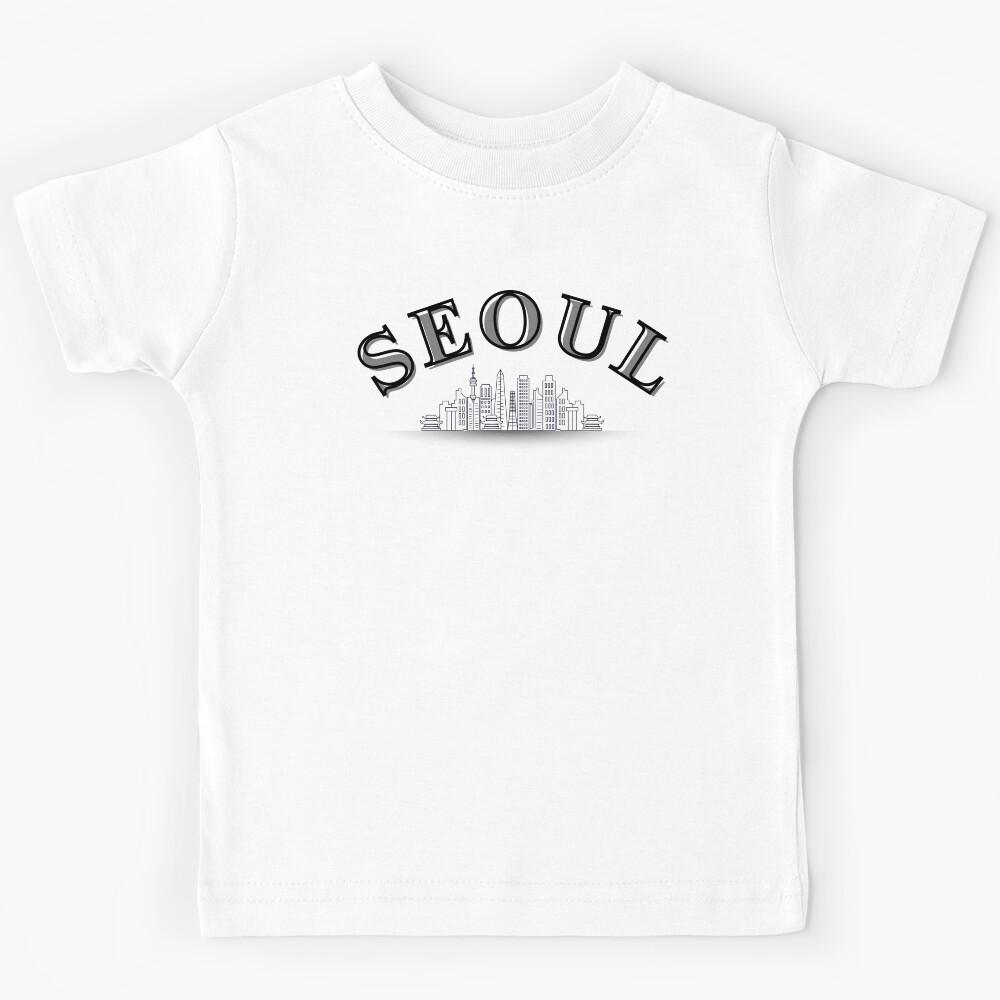 Seoul the capital of South Korea with skyline of Seoul Kids T-Shirt 120