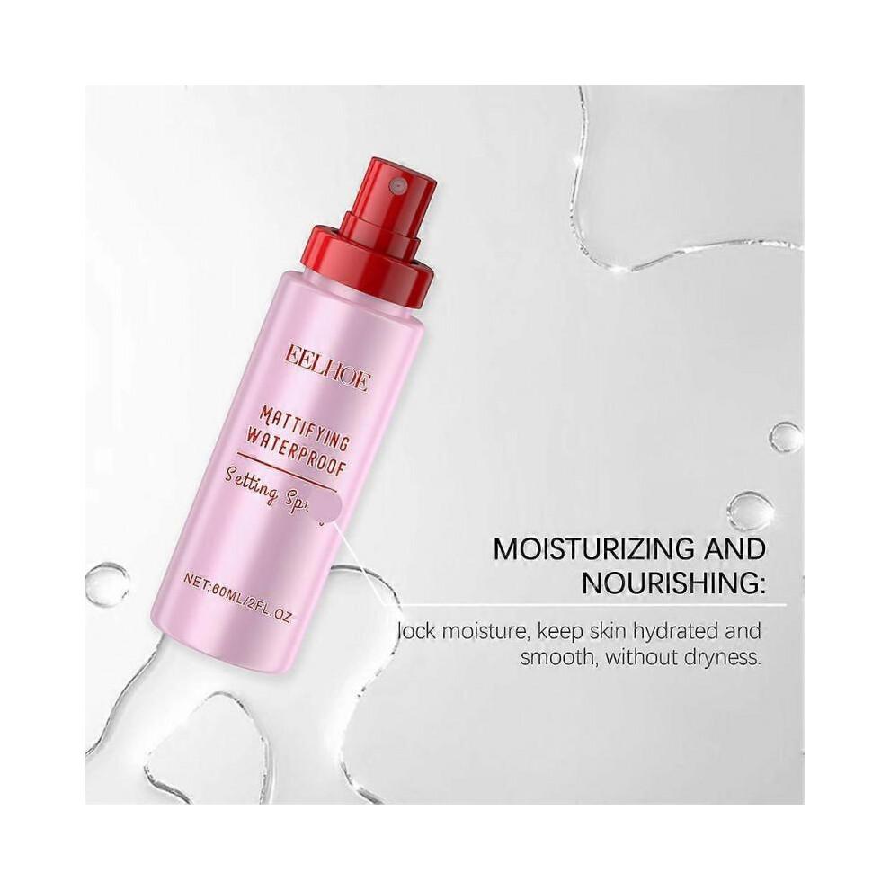 (2pcs) Spray Fissante Opacizzante Powder-Melt Lunga Tenuta Impermeabile Controllo Sebo per Tutti i Tipi di Pelle Uso Quotidiano Donna