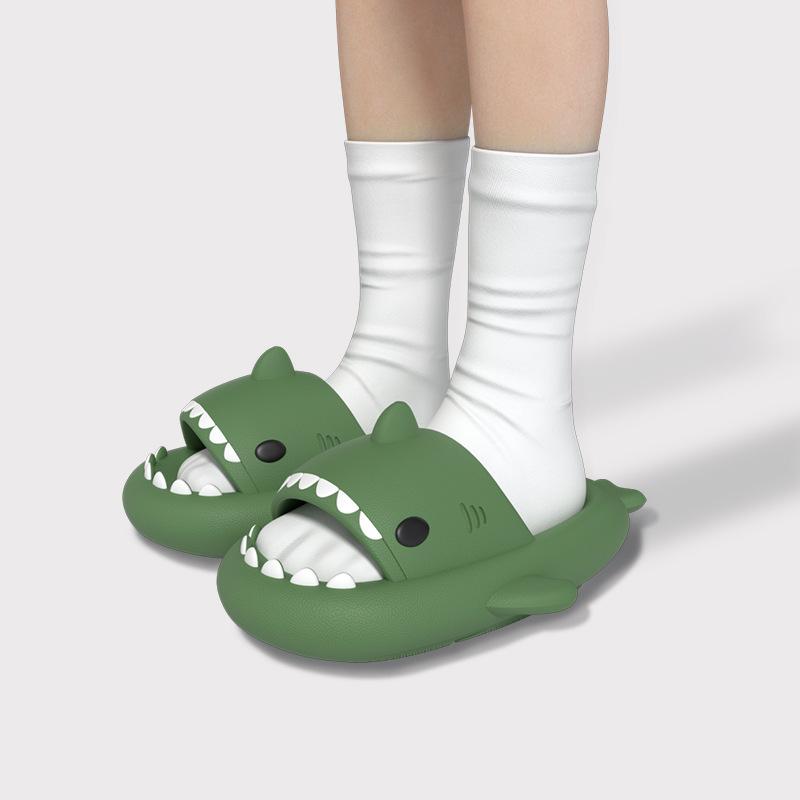Fashion Litfun Thick-soled Shark Slippers For Women Men Premium Casual Sandals Classic Outdoor Couples Funny Slides EVA Home Cute Shoes