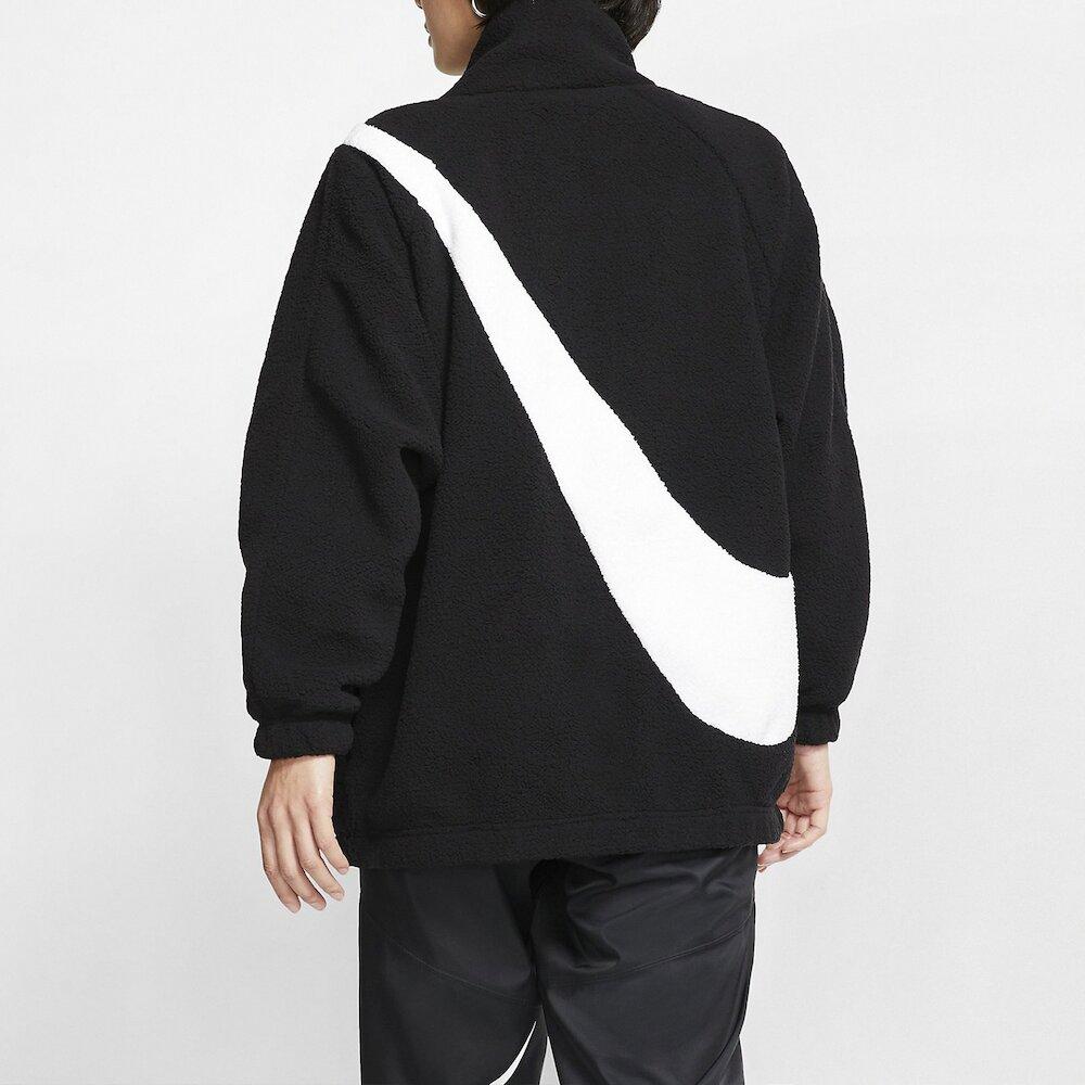 Nike Reversible Sherpa Fleece Thickened Jacket for Spring Women Outerwear Black CZ4064-010