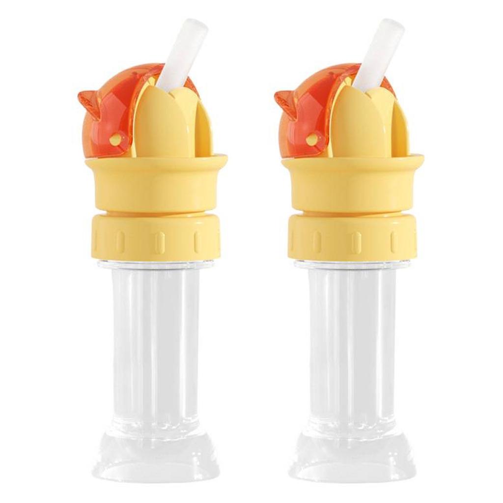 Anti-Choking Water Bottle Cap Reusable Water Bottles Straw Lid Portable Baby Self Drinking Straw Caps for Car Interiors