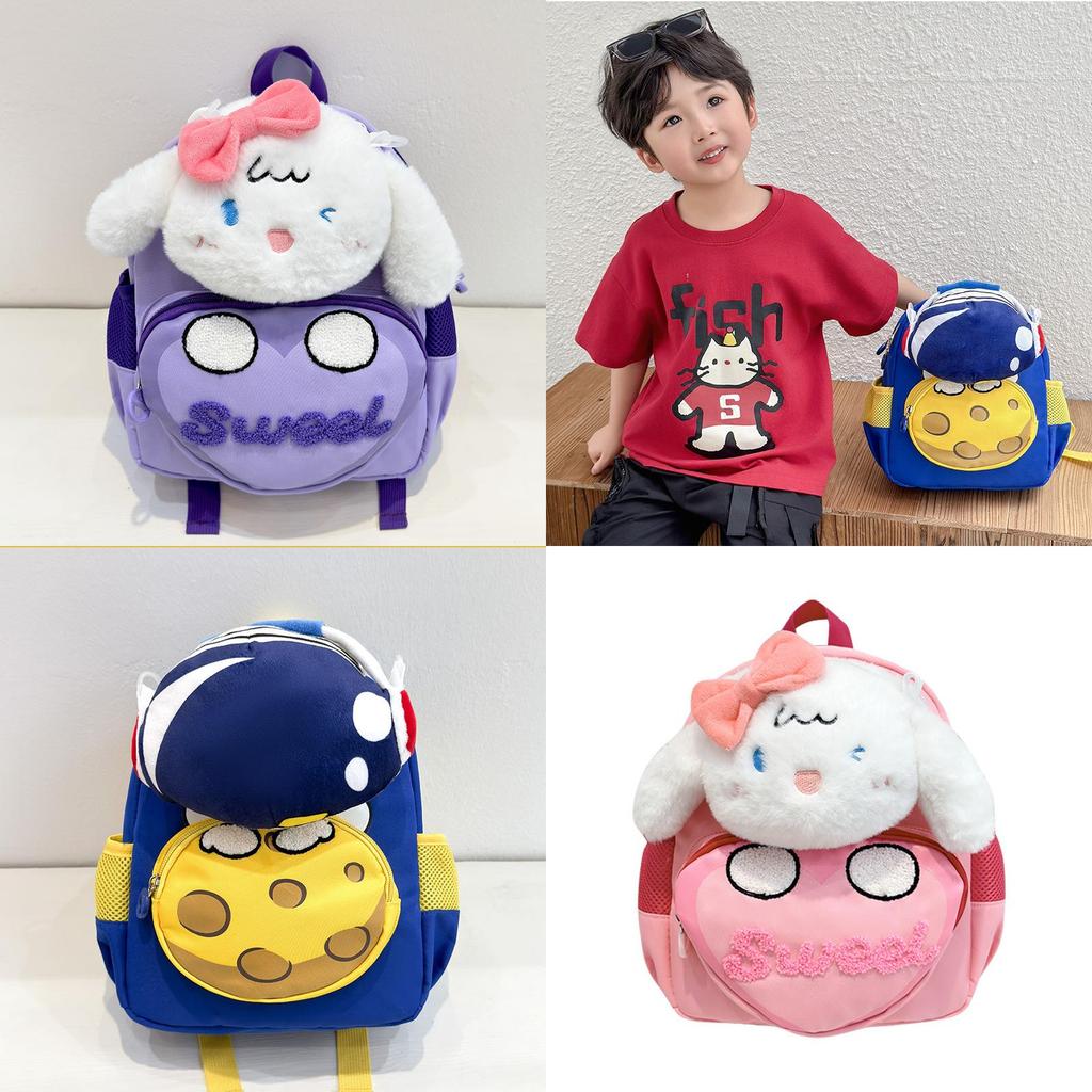 Kids Oxford Cloth Backpack With Animal Prints For Preschoolers And School Use