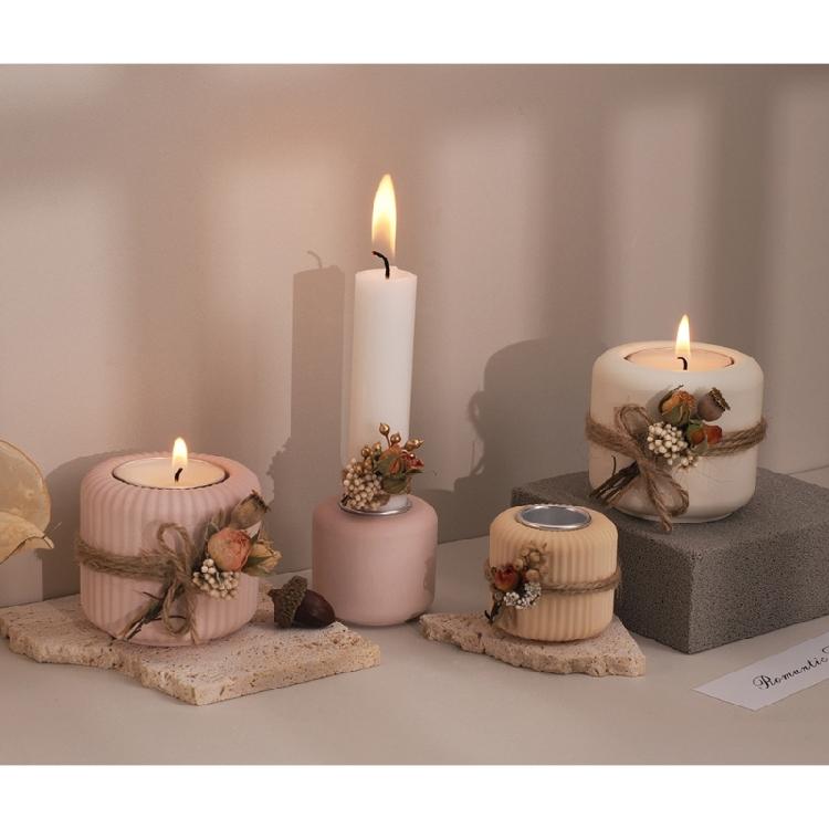 Silikon-Teelichthalter-Formen Zylinder Silikon-Kerzenständer-Form für Kerzentasse Teelichthalter Kerzenständer Dekoration