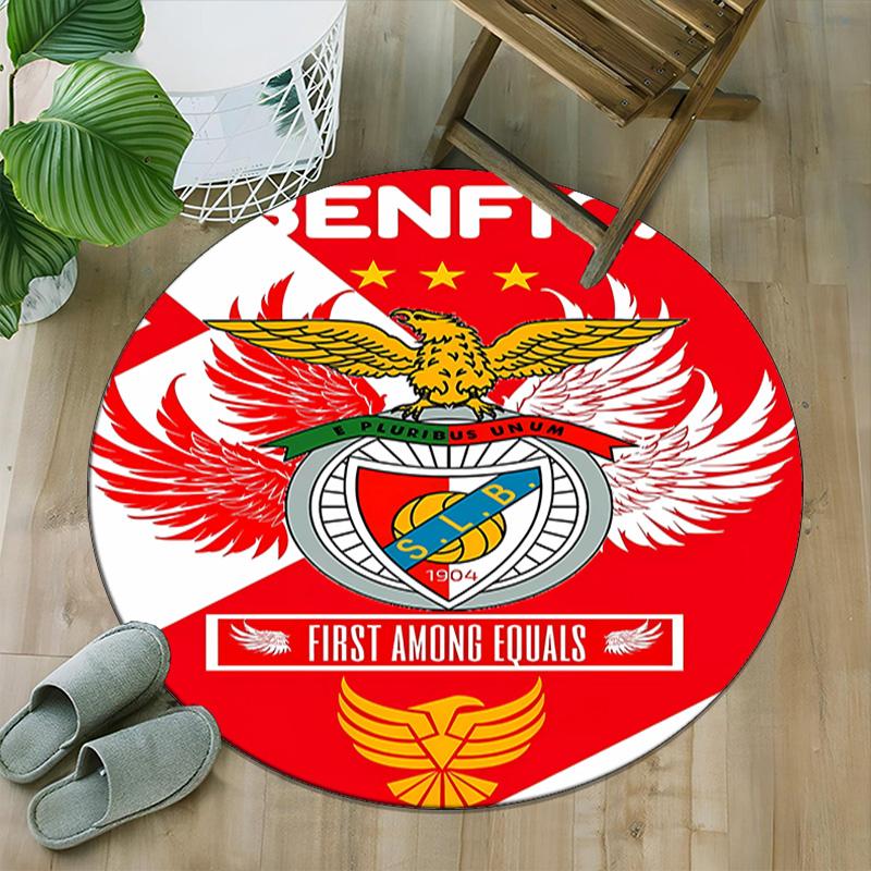 1pc Football Team (18) Print Round Carpet Chair Round Carpet Suitable for Bedroom Living Room Home Decorative Carpet