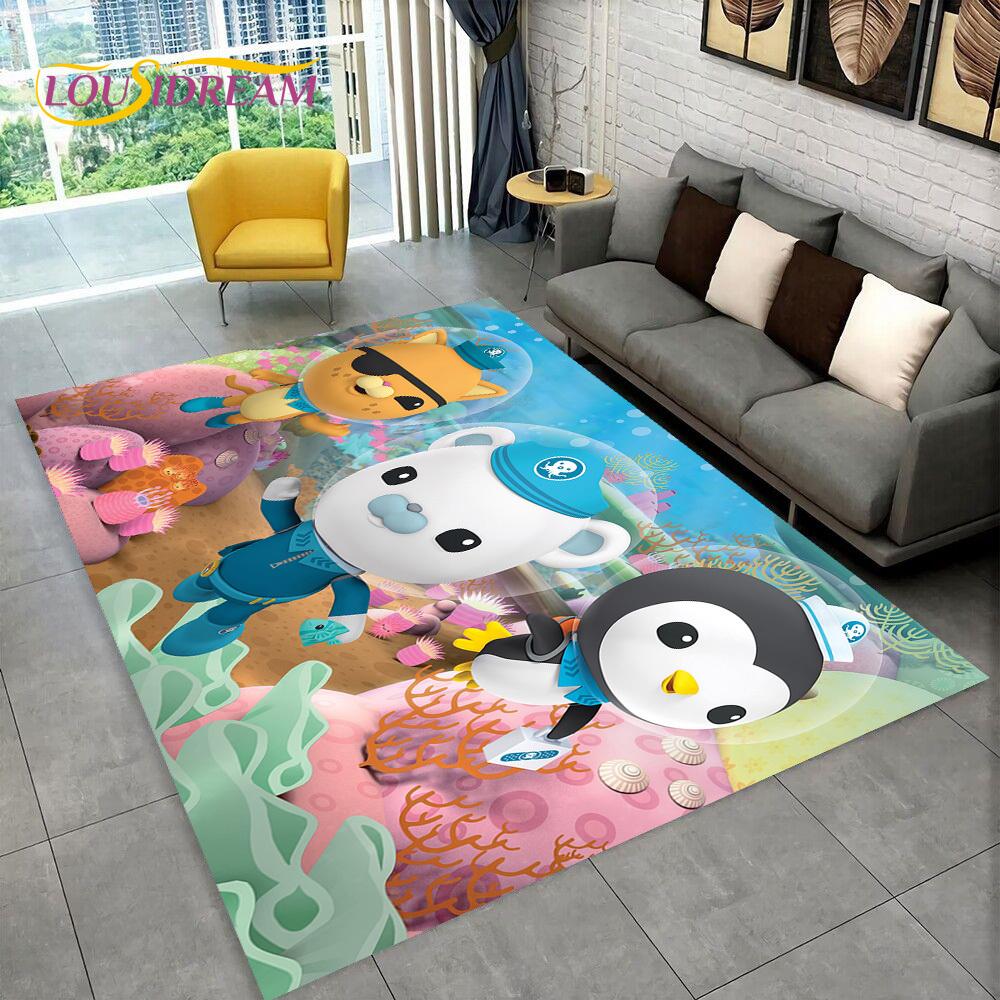 The Octonauts Barnacles Cute Cartoon Rug Carpet for Living Room Bedroom Home Decor,Floor Mat Non-slip for Sofa Doormat Gift Kids