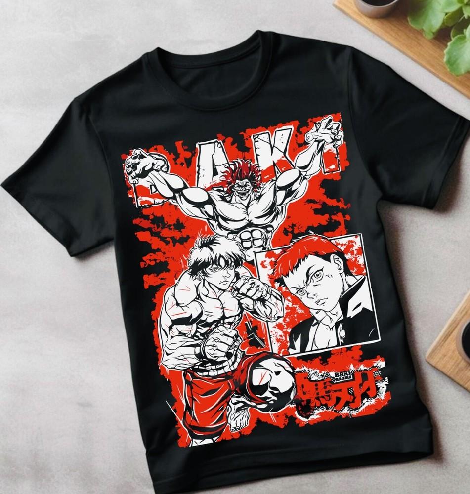 

Baki the Grappler T Shirt Baki Hanma Manga Yujiro Hanma Baki Anime Shirt S