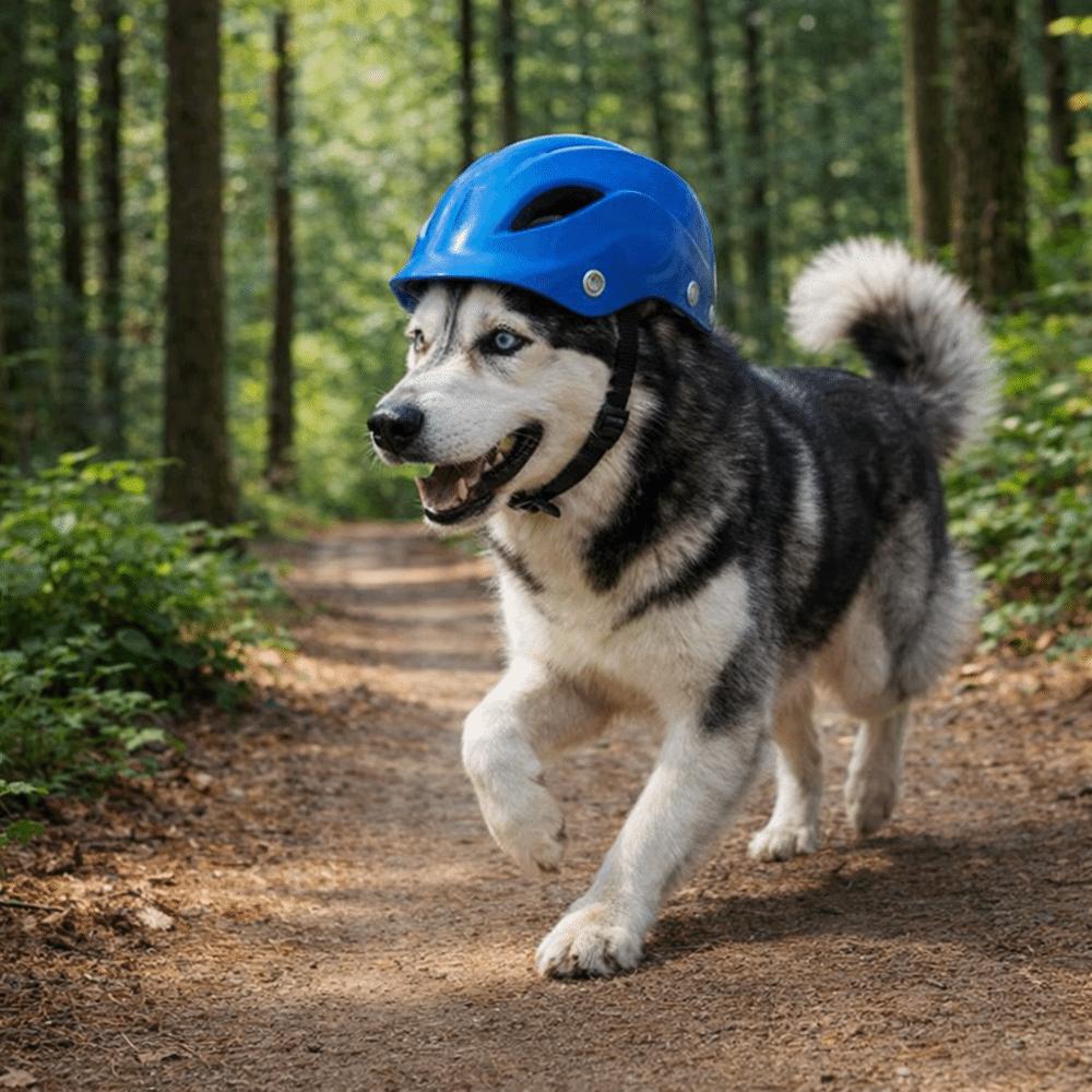 Adjustable Dog Helmet Comfortable Fit Cat Locomotive Helmet Pet Head Protection  Safety Gear