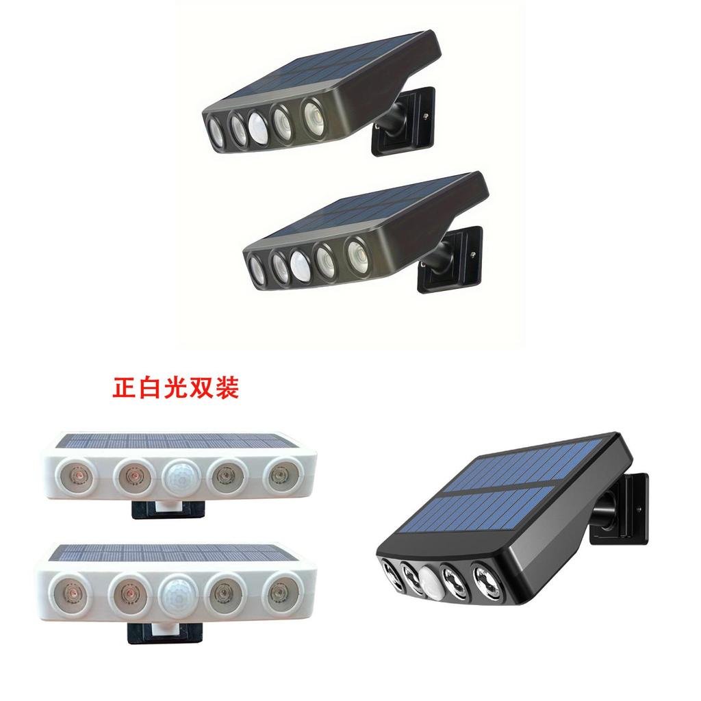 Solar Sensor Wall Light Waterproof Garden Decor With Rgb And Warm White Led For Outdoor Yard