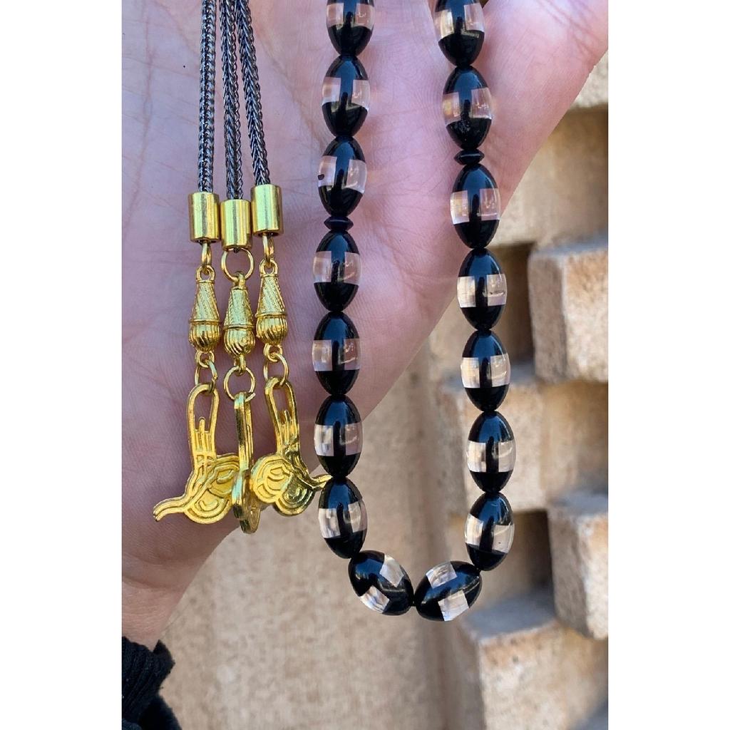 Herren-Gebetsperlen aus Vernier-Pulver-Bernstein