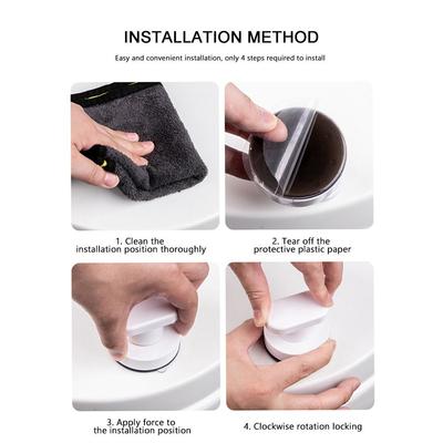 Durable with Suction Cup Shower Handle Anti-slip Furniture Cabinet Knobs Door Pulls Shower Safe Grip Knob