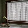 Perdea de fereastră retro în carouri, Draperie de fereastră filtrantă pentru lumină, Perdea decorativă rustică transparentă pentru fereastra bucătăriei, cafenelei, dormitorului, sufrageriei