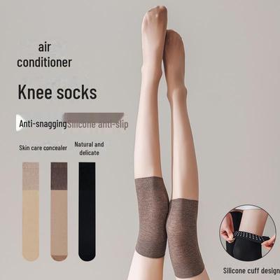 Women's Over-the-Knee Summer Stockings: Thin, Anti-Snag, Invisible, Skin-Tone, Long Socks for Cold Legs