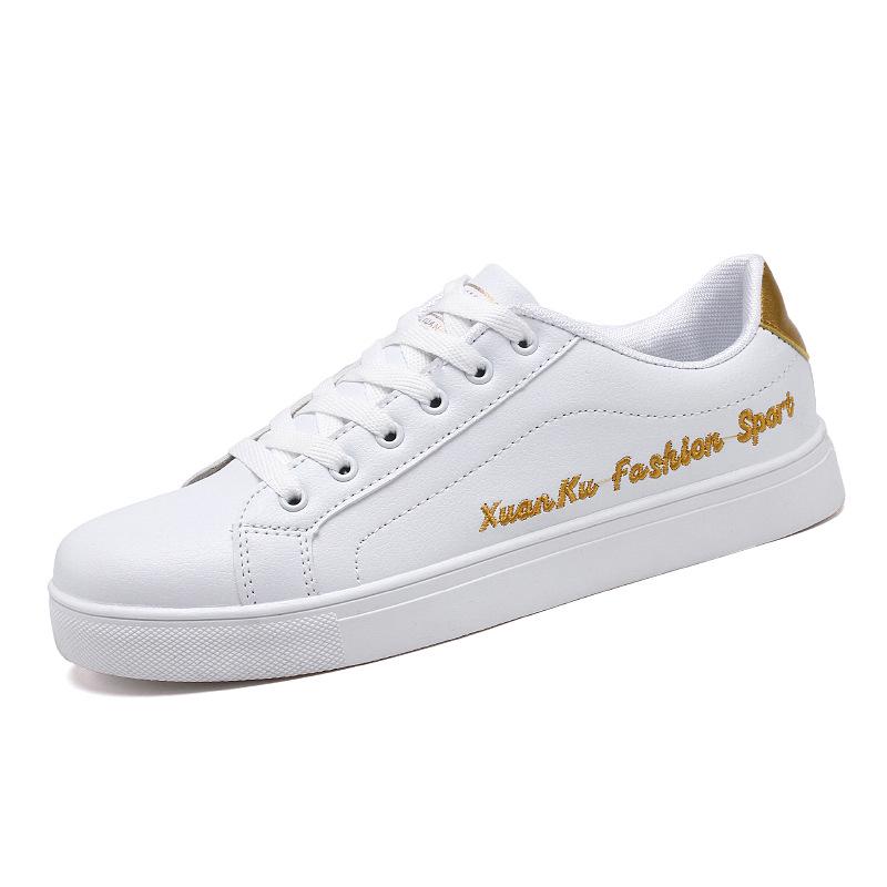Spring Autumn Men Casual Sports Shoes Pu Leather Shoes Sneakers Men's White Shoes