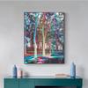 Modern Abstract Tree of Life Oil Painting Prints On Canvas Painting Posters Colorful Tree Wall Art Picture for Living Room Decor