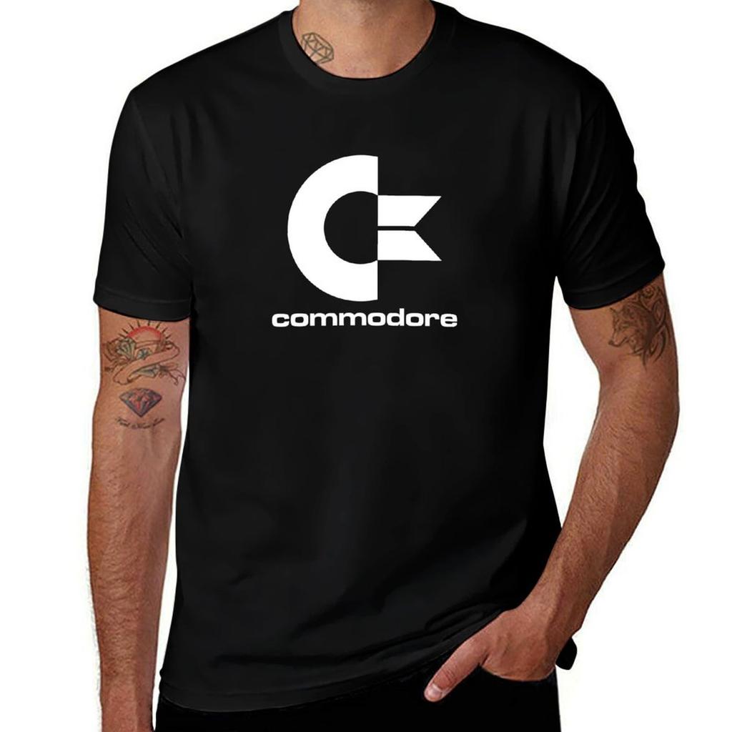 Commodore Logo Tshirt Work Daily Short Sleeve Top