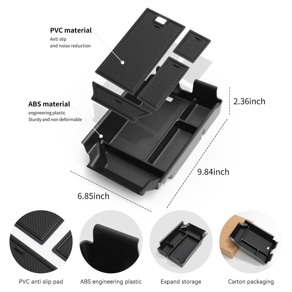 Für BMW X3 2025 Auto Aufbewahrungsbox Innenzubehör Mittelkonsole Armlehne Aufbewahrungsbox Organizer Aufräumschale