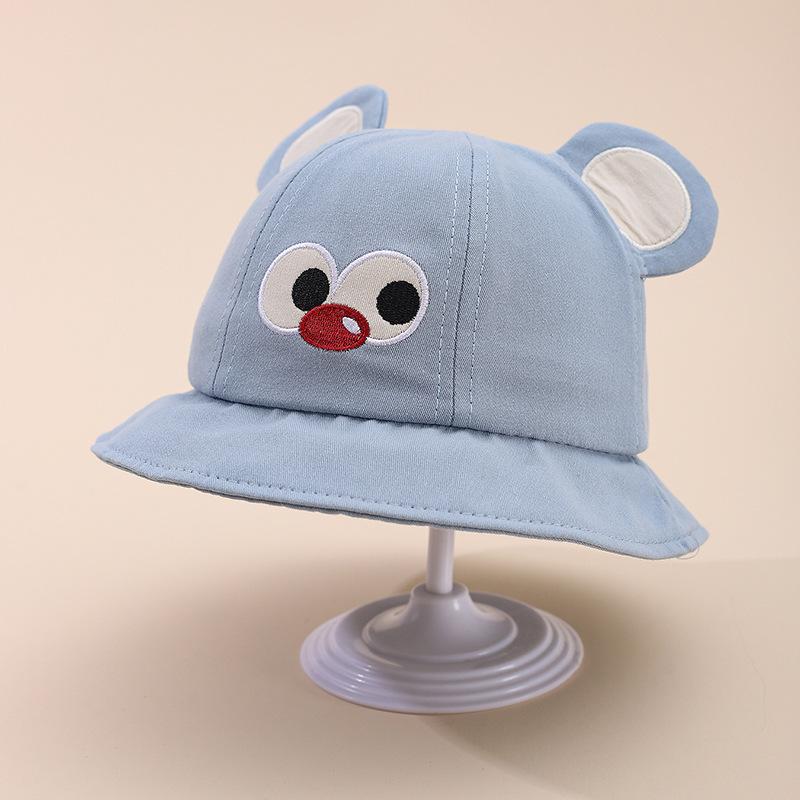 2026 Милая детская панама с вышитыми глазками для детей от 1 до 3 лет - Защита от солнца для малышей. 50cm синий