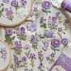 Sugar Poetry Floral Fabric Stickers: Retro Plant Embroidery, DIY Journal & Scenery Collage Pack.