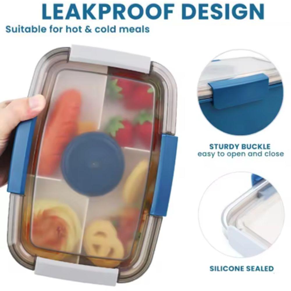 Leak Proof Lunch Box 2000ML Salad Box Tableware Food Storage Container  Microwave Safe