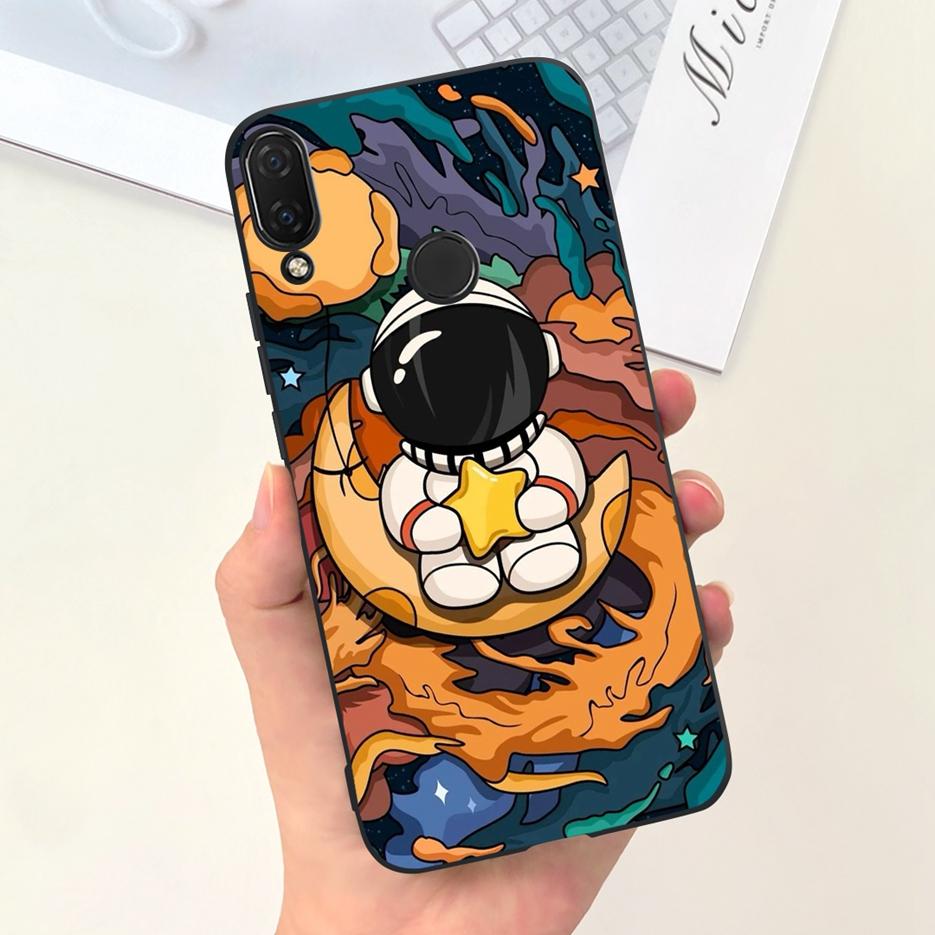 For Huawei Nova 3i Case INE-LX1 Cute Astronauts Cover Soft Silicone Phone Case For Huawei P Smart Plus 2018 Nova3i Fundas Bumper