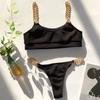 Fashion Women Sexy Wide Straps Padded Bandeau Bikini Set Swimming Bathing Suit Swimsuit