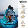 Blue Football Player Portrait Shooting Print Flannel Throw Blanket, Soft Warm Cozy Bed Sofa Cover for Sports Fan Home