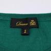 DRAWER Green Crew Neck Cashmere Silk Pullover Knit Tops 2 greenUsed