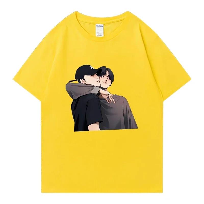 

Kpop Ateez Harajuku print graphic T-shirt for women2025 retro loose short-sleeve summer top 4XL