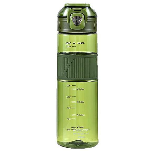 Water bottle800ml high-value summer outdoor sports portable plastic water cup with anti-skid ring, student cup multi-color optional
