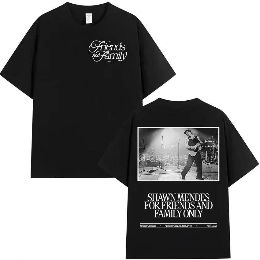 

Rapper Shawn Mendes 2026 Tour Album Pattern TShirt Mens Fashion HighQuality 100 Cotton Casual Loose Top Tshirts S