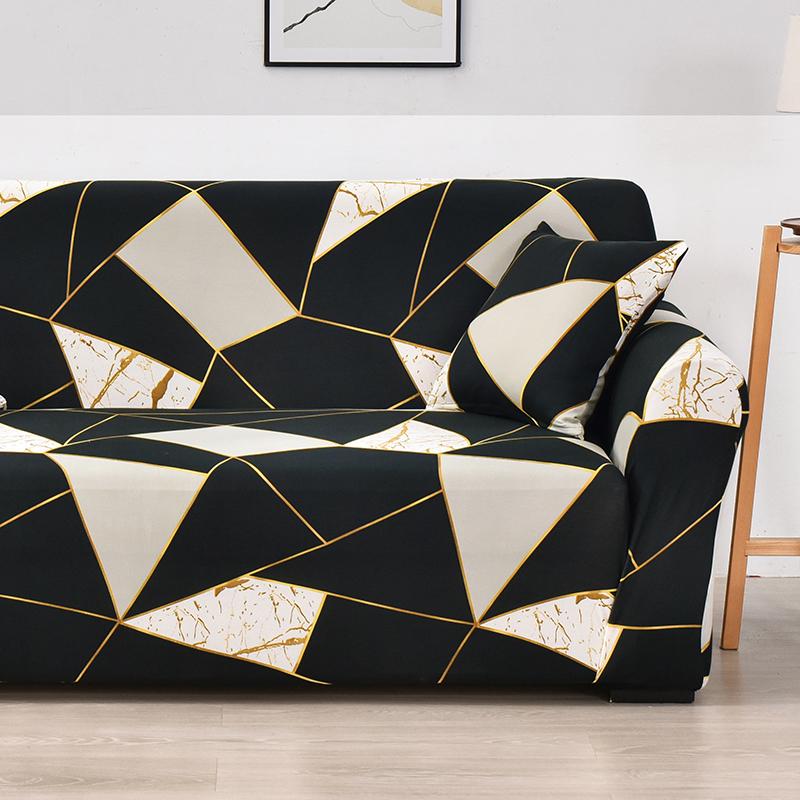 Lattice Printed Sofa Cover for Living Room Pet Kids Stretch Elastic Couch Cover for L Shape Sectional Furniture Protector