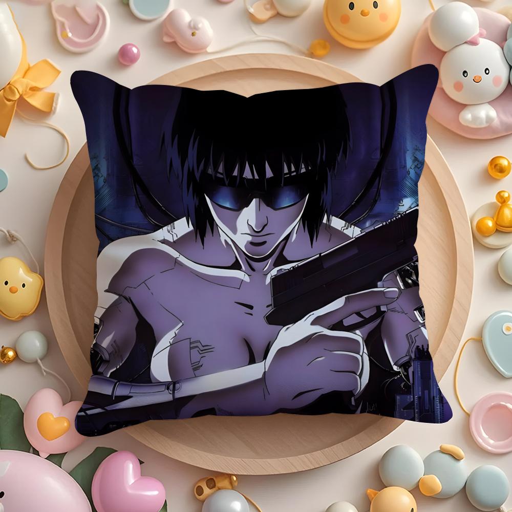 G-Ghost in the S-Shell Cushion Cover Home & Car Multi-Scene Pillow Cover - Reversible, Soft & Durable for Daily Use