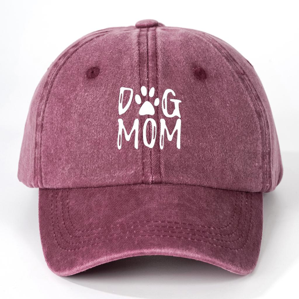 Dog Mom Printed Pattern Baseball Hat for Vintage Dog Lover's Hat Gift Multi Functional Sunscreen and Sunshade