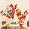 Gingerbread Man Santa Claus Foil Balloons Snowman Elk New Year Balloon  Party Decorations