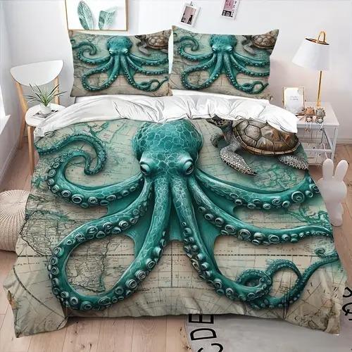 Comforter Octopus With Octopus Pattern Suitable For Children Boys Girls And Adults Soft Comfortable Breathable