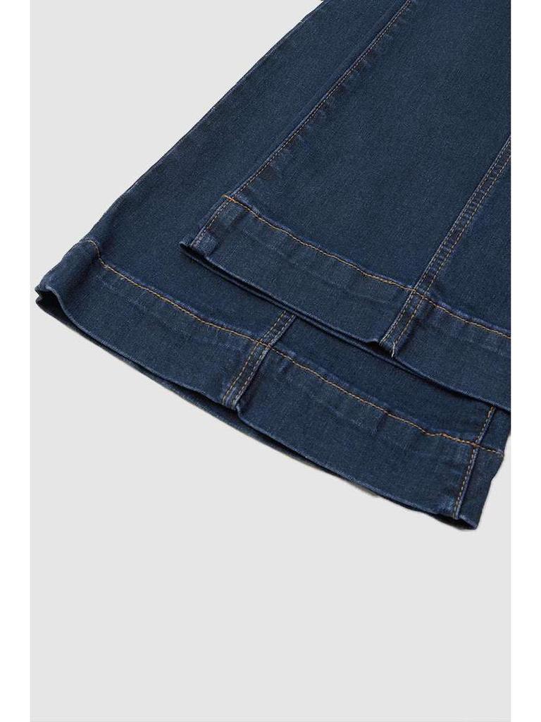 2025 Europäische & Amerikanische High-Waist Stretch Patchwork Schlagjeans Slimming