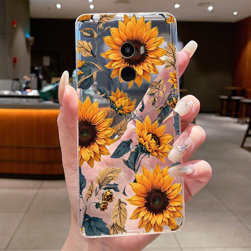 Classic Unique Bright Shockproof Soft Phone Case For Xiaomi Mix 2 Sunlight Moonlight Pattern Cover TPU Transparent Casing