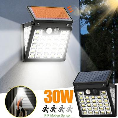 Luce Solare a Sensore di Movimento 72 LED Montaggio a Parete Luci Solari Esterno Luce Solare Lampada Impermeabile IP65 Giardino Garage Cortile Sentiero