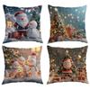 Christmas Pillow Cover Polyester Printed New Office Sofa Cushion Decoration Home Pillow Cover
