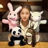 Cartoon Animal Hand Puppets: Panda, Rabbit, Big Bad Wolf - Storytelling and Comforting Dolls for Kindergarten and Parent-Child Interaction.
